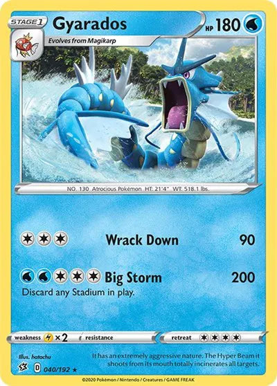 Gyarados 040/192 - Rebel Clash - Reverse Holofoil