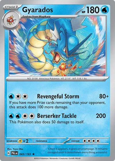 Gyarados 043/193 - Paldea Evolved - Reverse Holofoil