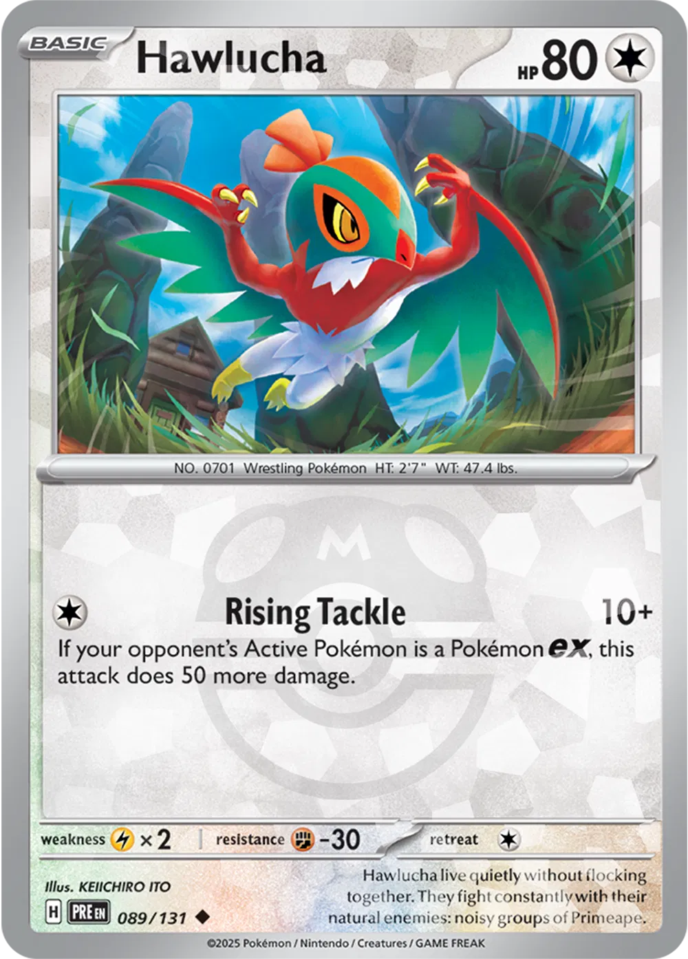Hawlucha 089/131 - Prismatic Evolutions - Master Ball Pattern