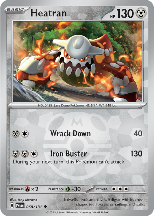 Heatran 068/131 - Prismatic Evolutions - Master Ball Pattern