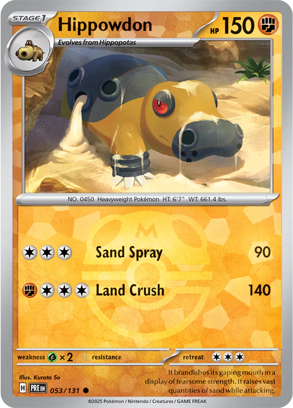 Hippowdon 053/131 - Prismatic Evolutions - Master Ball Pattern