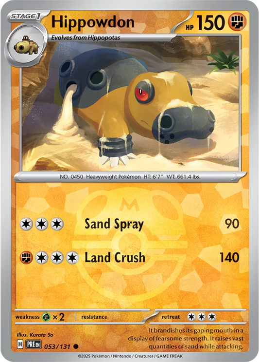 Hippowdon 053/131 - Prismatic Evolutions - Master Ball Pattern