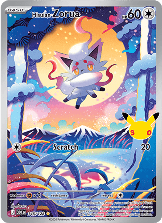 Hisuian Zorua 145/128 - 30th Celebration - Holofoil