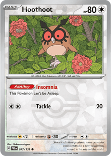 Hoothoot 077/131 - Prismatic Evolutions - Master Ball Pattern