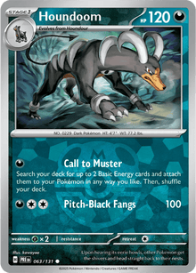 Houndoom 063/131 - Prismatic Evolutions - Master Ball Pattern