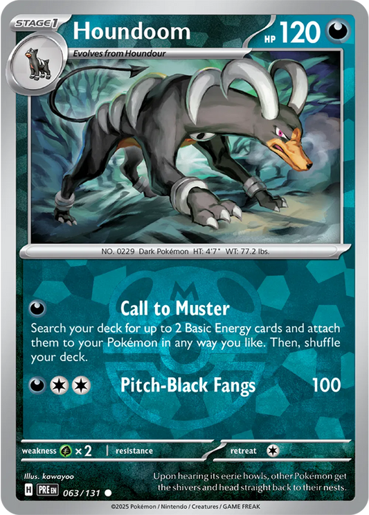 Houndoom 063/131 - Prismatic Evolutions - Master Ball Pattern