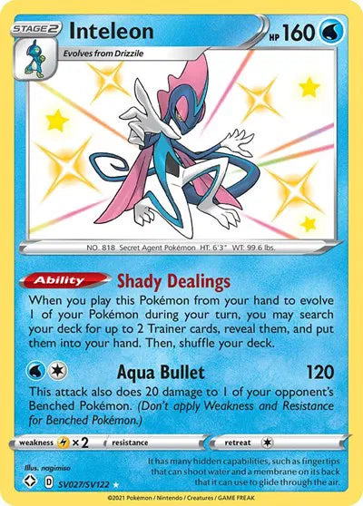 Inteleon SV027/SV122 - Shining Fates: Shiny Vault - Holofoil