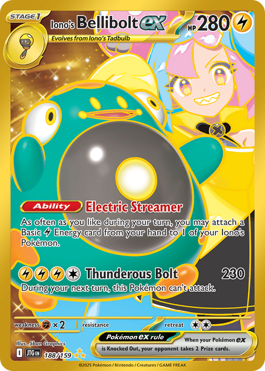 Iono's Bellibolt ex 188/159 - Journey Together - Holofoil