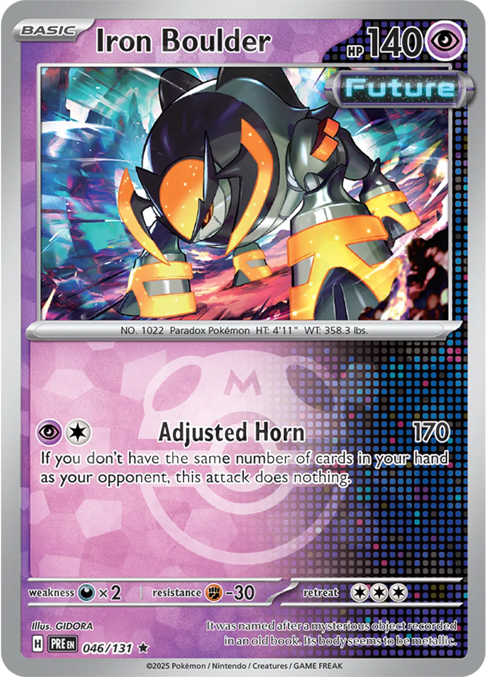 Iron Boulder 046/131 - Prismatic Evolutions - Master Ball Pattern