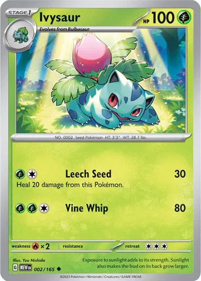 Ivysaur 002/165 - Scarlet & Violet 151 - Reverse Holofoil