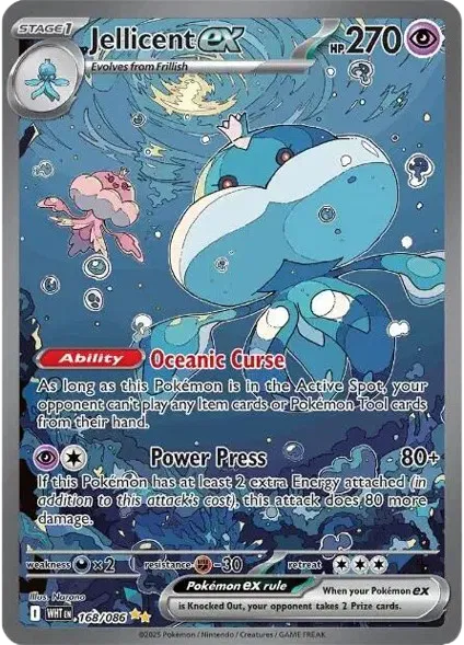 Jellicent ex 168/086 - White Flare - Holofoil