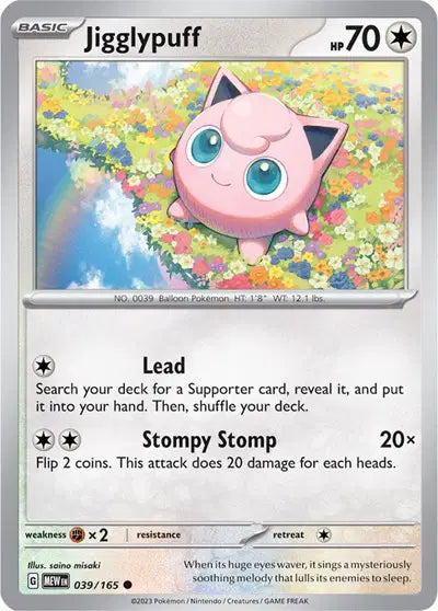 Jigglypuff 039/165 - Scarlet & Violet 151 - Reverse Holofoil