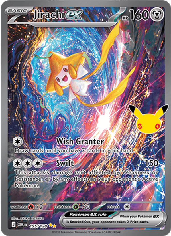 Jirachi ex 155/128 - 30th Celebration - Holofoil