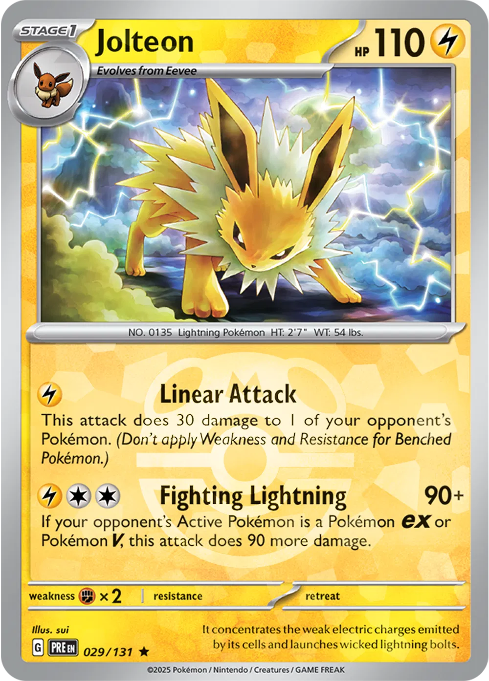 Jolteon 029/131 - Prismatic Evolutions - Master Ball Pattern