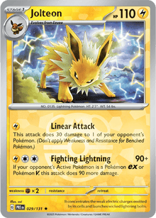 Jolteon 029/131 - Prismatic Evolutions - Master Ball Pattern