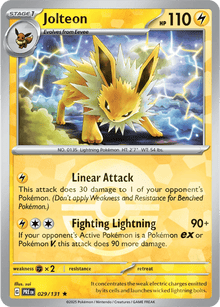 Jolteon 029/131 - Prismatic Evolutions - Poke Ball Pattern