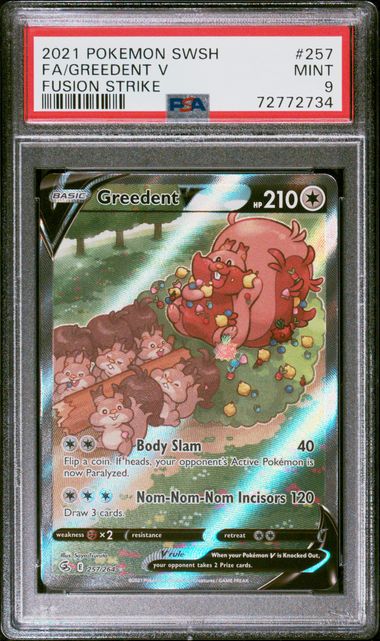 Greedent V (PSA 9) 257/264 - Fusion Strike - Holofoil