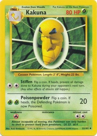 Kakuna 33/102 - Base Set (Unlimited) - Normal