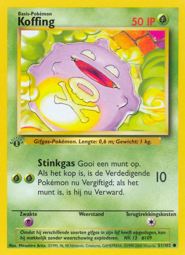Koffing (NL) 51/102 - Base Set (1st Edition) - Normal