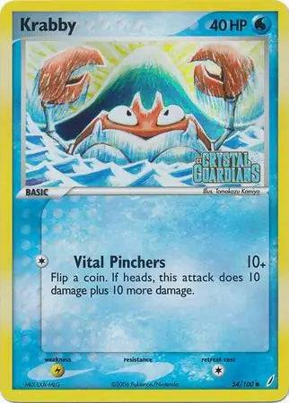 Krabby 54/100 - EX Crystal Guardians - Reverse Holofoil