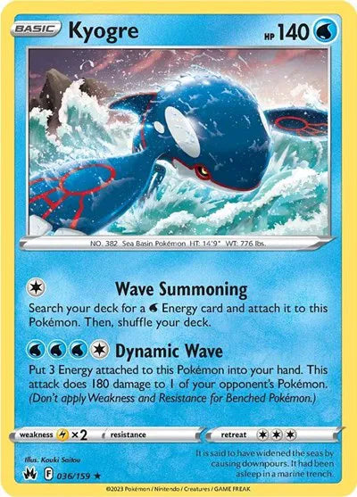 Kyogre 036/159 - Crown Zenith - Holofoil