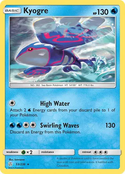 Kyogre 53/236 - Cosmic Eclipse - Reverse Holofoil
