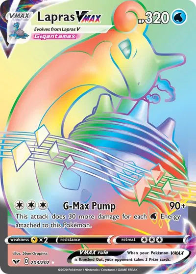 Lapras VMAX 203/202 - Sword & Shield - Holofoil