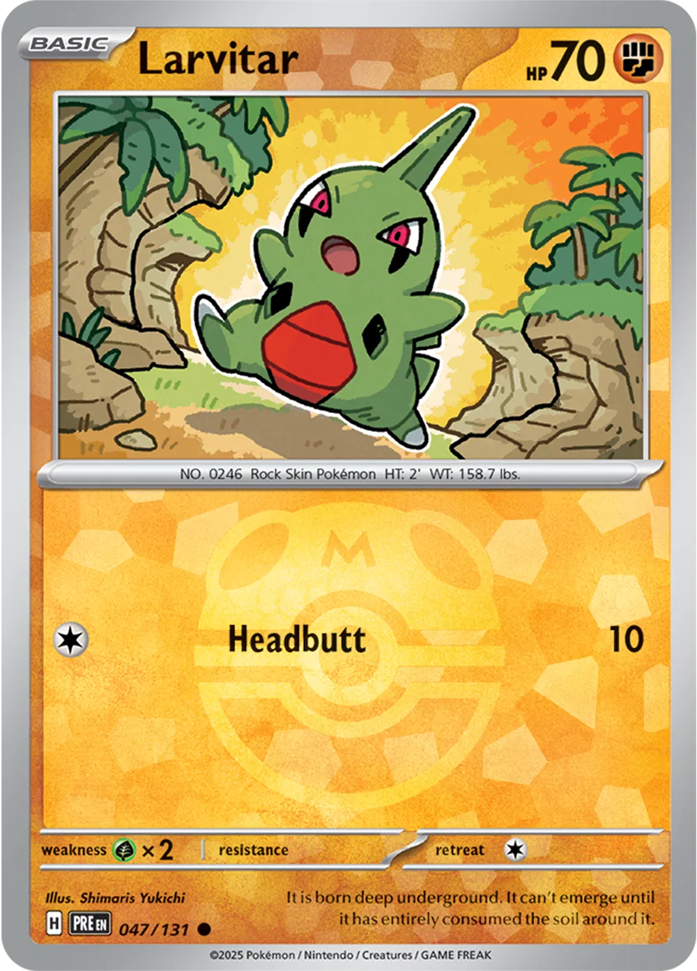 Larvitar 047/131 - Prismatic Evolutions - Master Ball Pattern