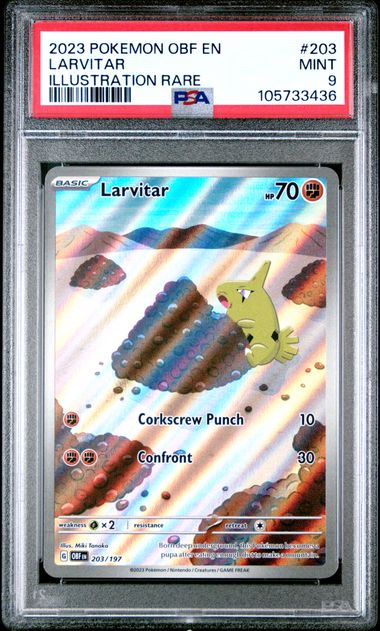 Larvitar (PSA 9) 203/197 – Obsidian Flames – Holofoil