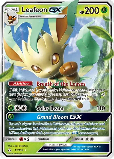 Leafeon GX 13/156 - Ultra Prism - Holofoil