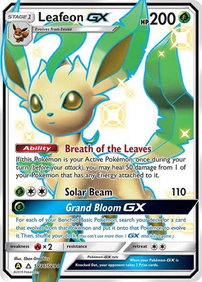 Leafeon GX SV46/SV94  - Hidden Fates: Shiny Vault - Holofoil