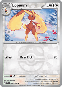 Lopunny 084/131 - Prismatic Evolutions - Master Ball Pattern