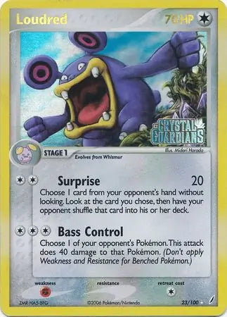Loudred 23/100 - EX Crystal Guardians - Reverse Holofoil