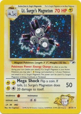 Lt. Surge's Magneton 8/132 - Gym Heroes (Unlimited) - Holofoil