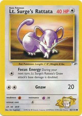 Lt. Surges Rattata 82/132 – Gym Heroes (Unbegrenzt) – Normal