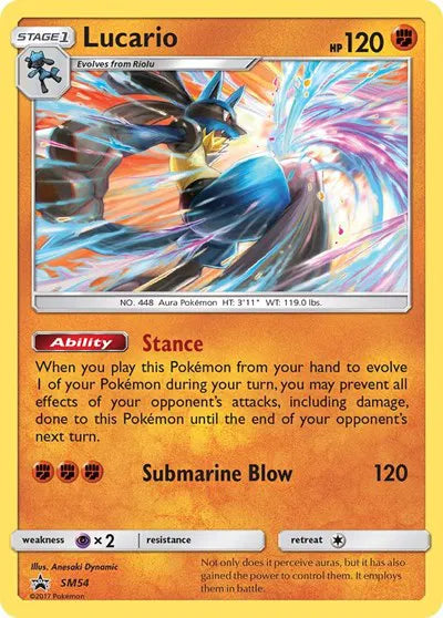 Lucario SM54 - Sun & Moon Promo - Holofoil