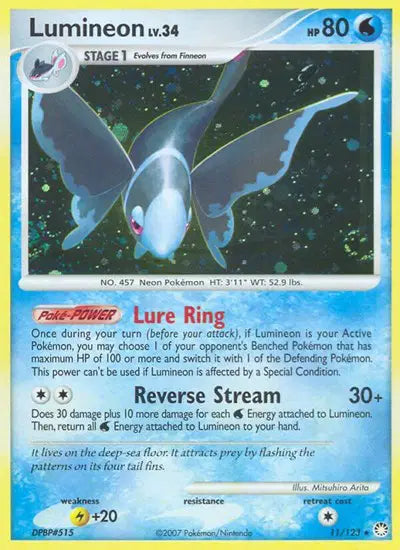 Lumineon Lv.34 11/123 - Mysterious Treasures - Holofoil