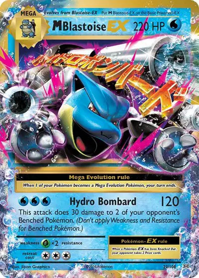 M Blastoise ex 22/108 - Evolutions - Holofoil