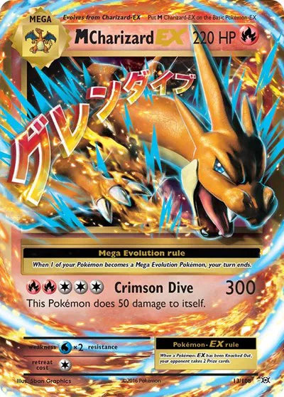 M Charizard EX 13/108 - Evolutions - Holofoil