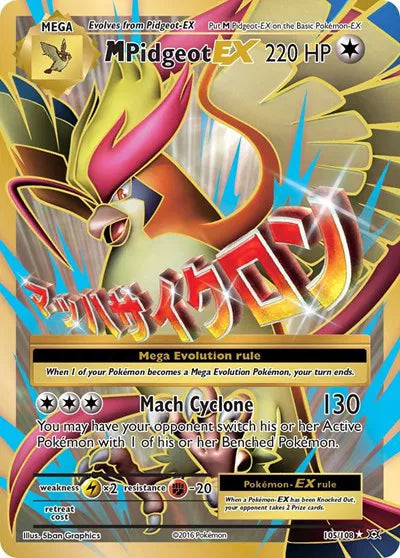 M Pidgeot EX 105/108 - Evolutions -  Holofoil