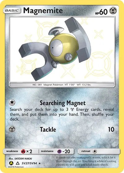 Magnemite SV27/SV94 - Hidden Fates: Shiny Vault - Holofoil