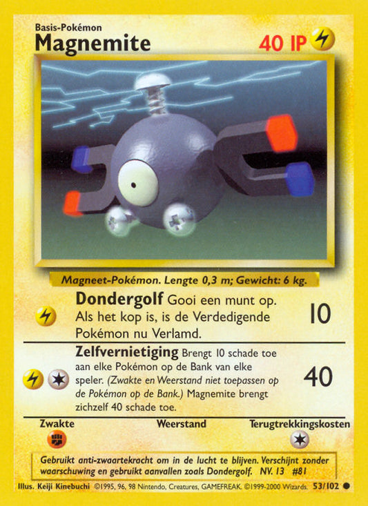Magnemite (NL) 53/102 - Base Set (Unlimited) - Normal