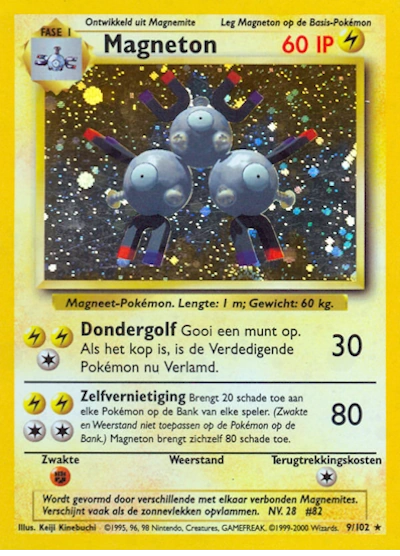 Magneton (NL) 9/102 - Base Set (Unlimited) - Holofoil