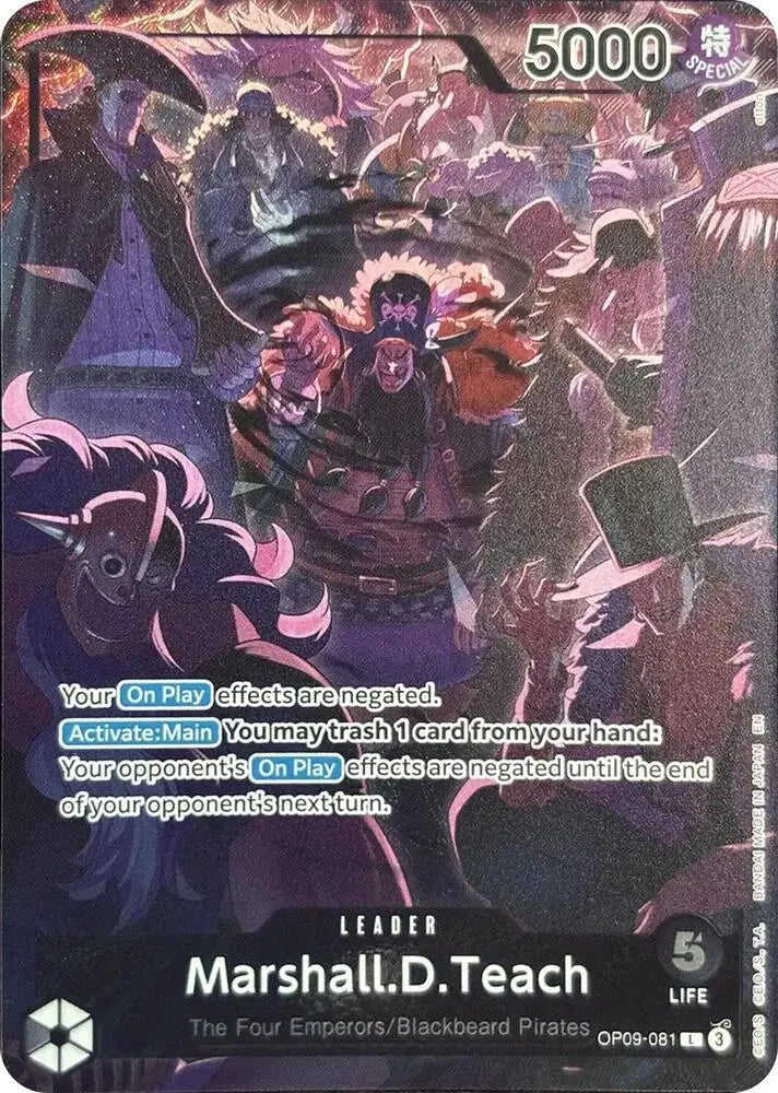 Marshall.D.Teach (2nd Anniversary Set) OP09-081 - Promotion Cards - Foil