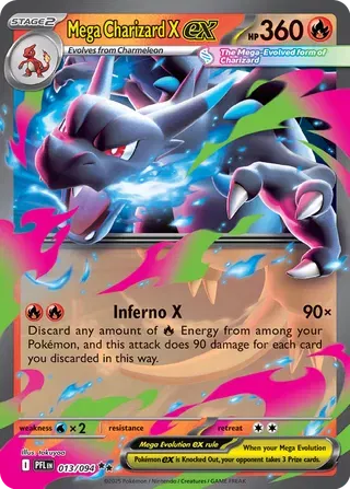 Mega Charizard X ex 013/094 - Phantasmal Flames - Holofoil
