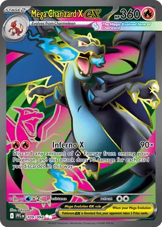 Mega Charizard X ex 109/094 - Phantasmal Flames - Holofoil