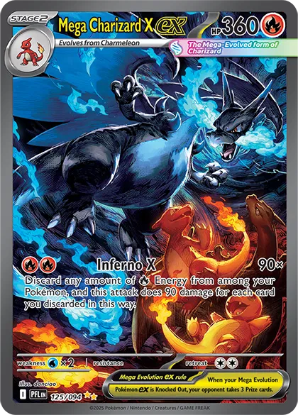 Mega Charizard X ex 125/094 - Phantasmal Flames - Holofoil
