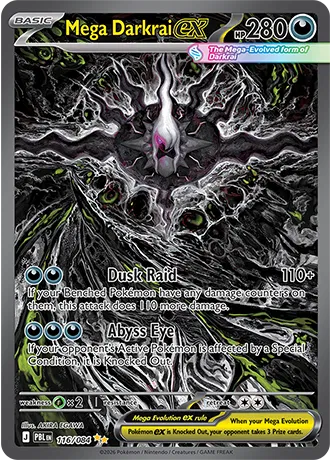 Mega Darkrai ex 116/084 - Pitch Black - Holofoil