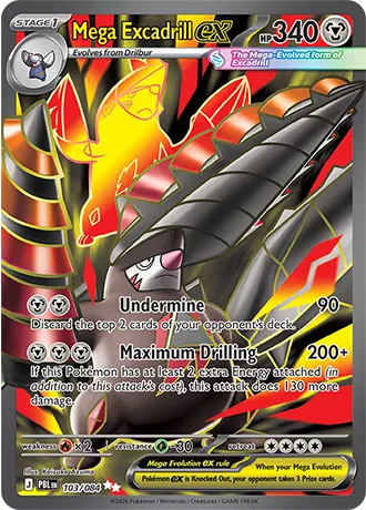 Mega Excadrill ex 103/084 - Pitch Black - Holofoil