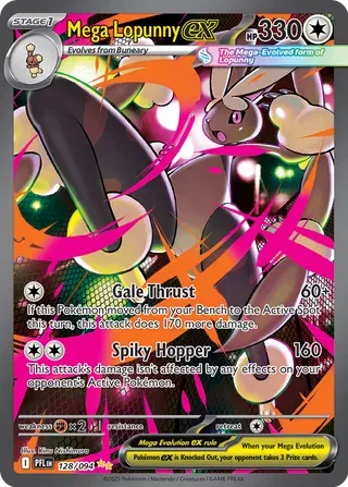 Mega Lopunny ex 128/094 - Phantasmal Flames - Holofoil
